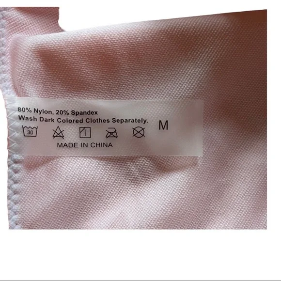 NWOT Peach Deep V-Neck One Piece Size Medium - Picture 6 of 6